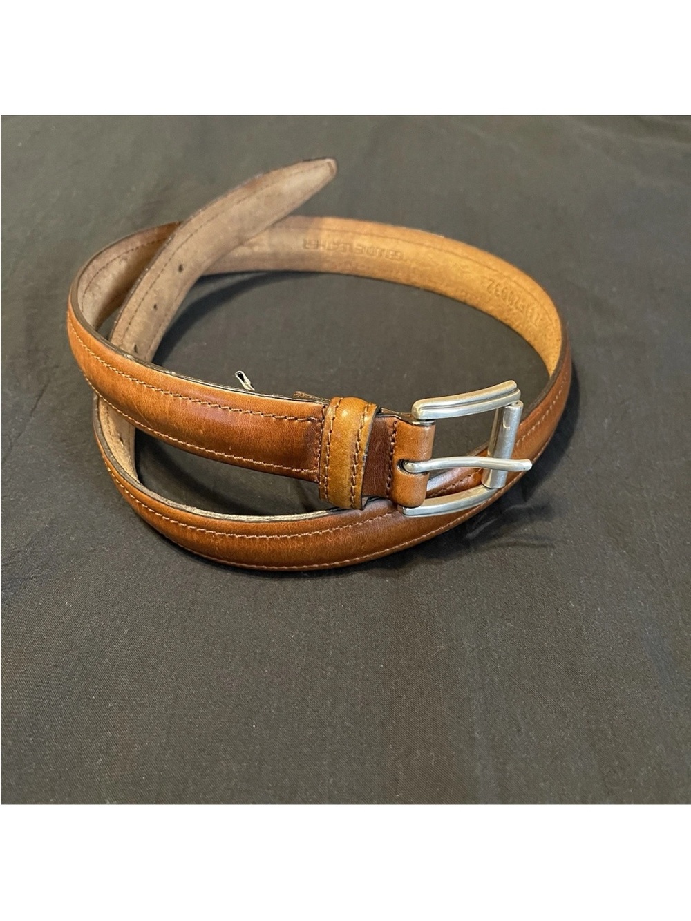 Fossil Men’s Leather Silver Buckle Belt NWOT 32